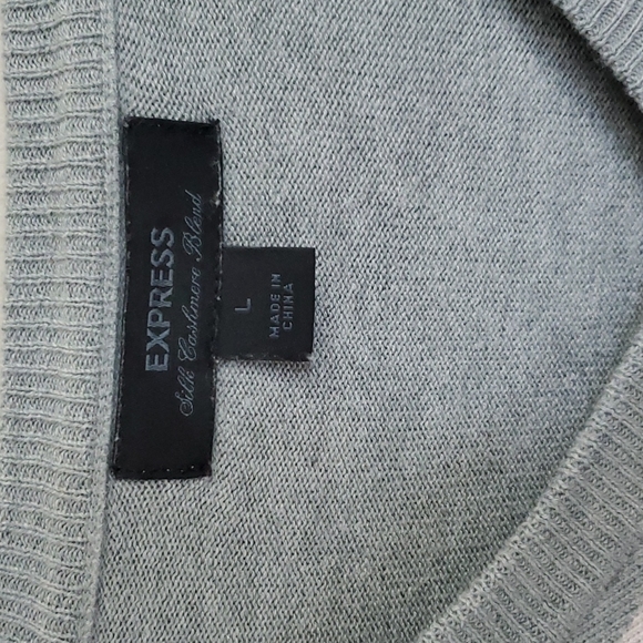 Express men's sweater, size L, silk cashmere blend - Picture 2 of 11
